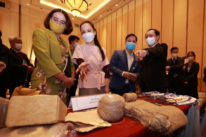 バナナ繊維から作られる製品は多岐に渡る ⓒ Vietnam Net バナナ繊維から作られる製品は多岐に渡る ⓒ Vietnam Net